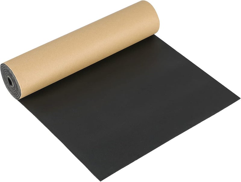 MYFULLY Sponge Neoprene Roll with Adhesive, Waterproof Foam Rubber Sheet Cut to Multiple Dimensions and Lengths for Shock Pad, Gaskets, DIY, Crafts (1/8" Thick x12 Wide x 54" Long) - Image 1